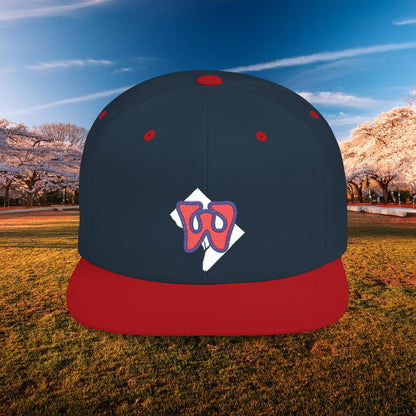 Washington Funky W Flat Bill Snapback - Red
