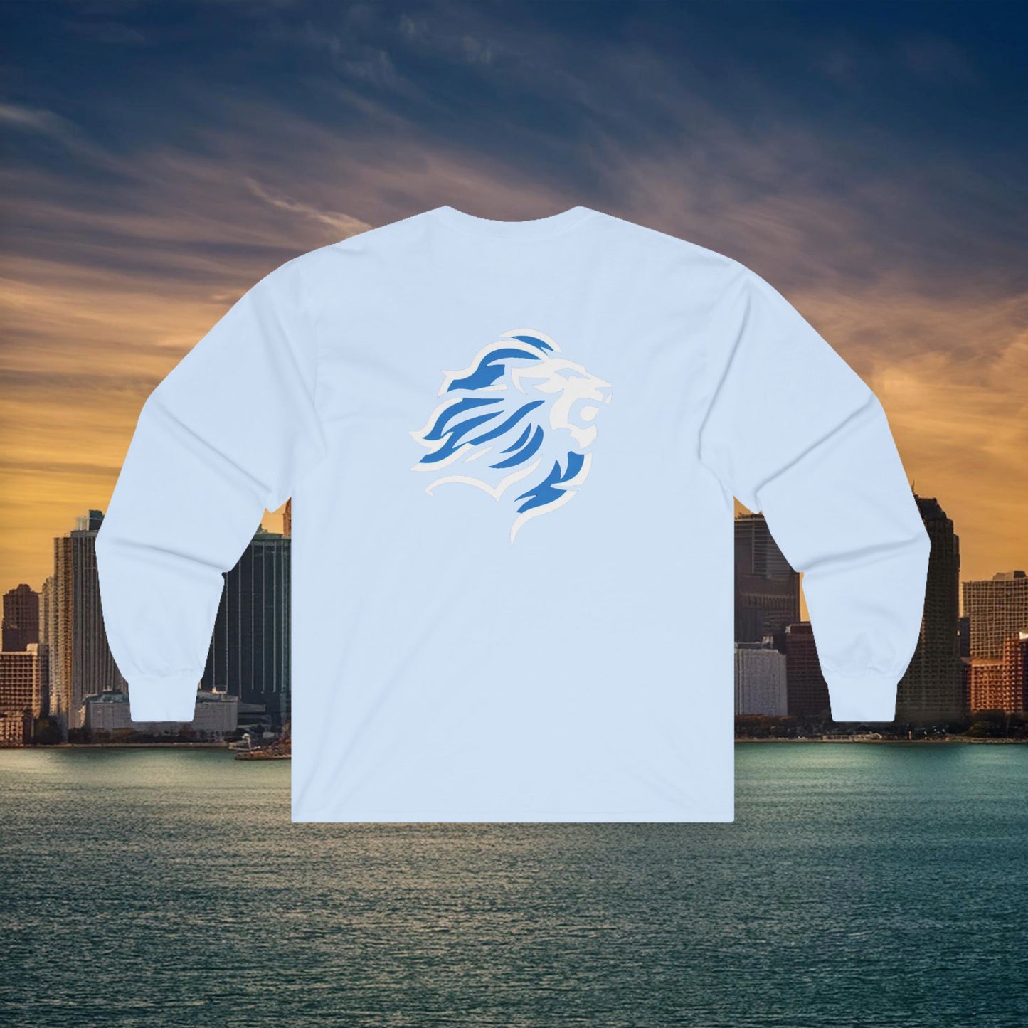 Detroit Football Crest Long Sleeve Tee