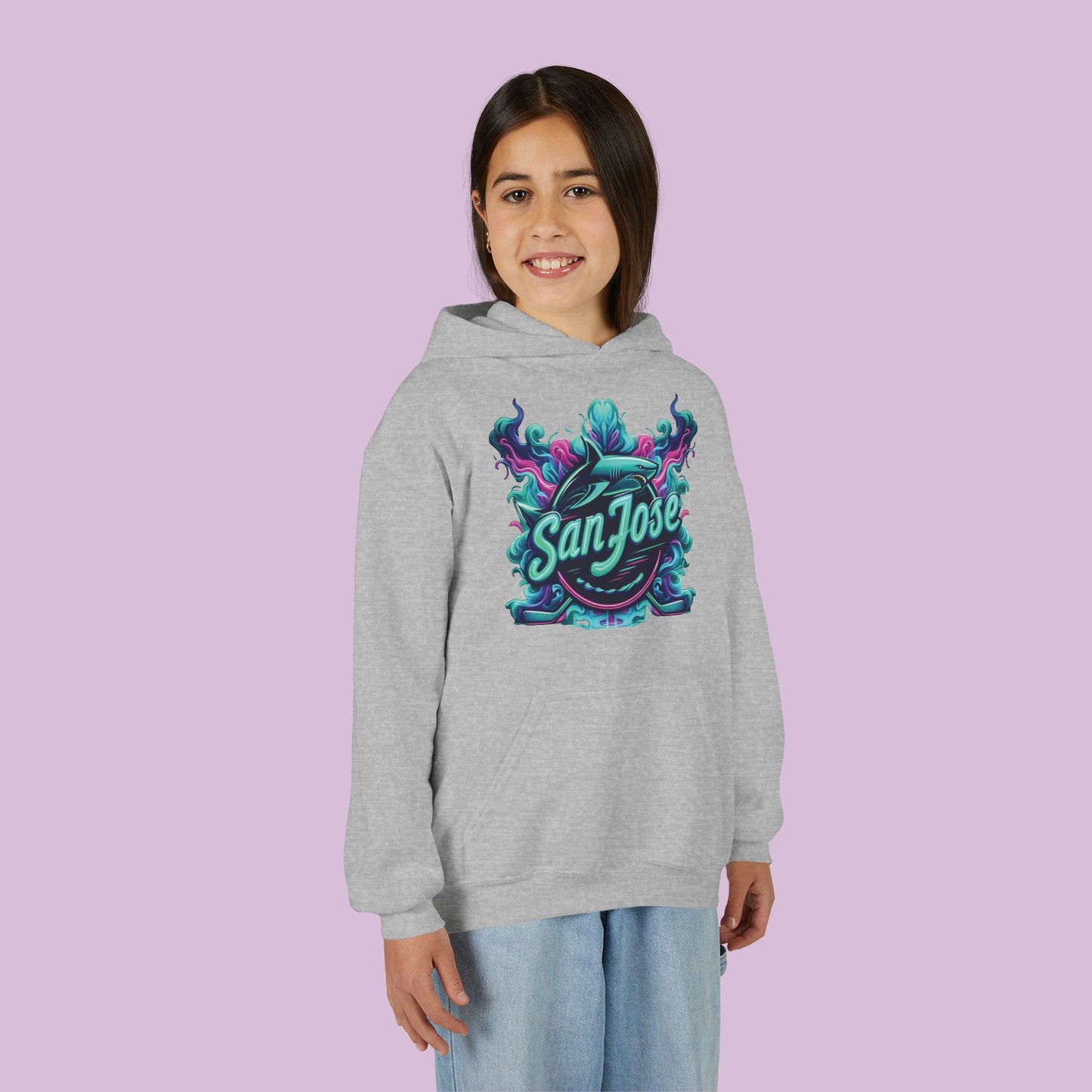 San Jose Hockey Neon Youth Hoodie