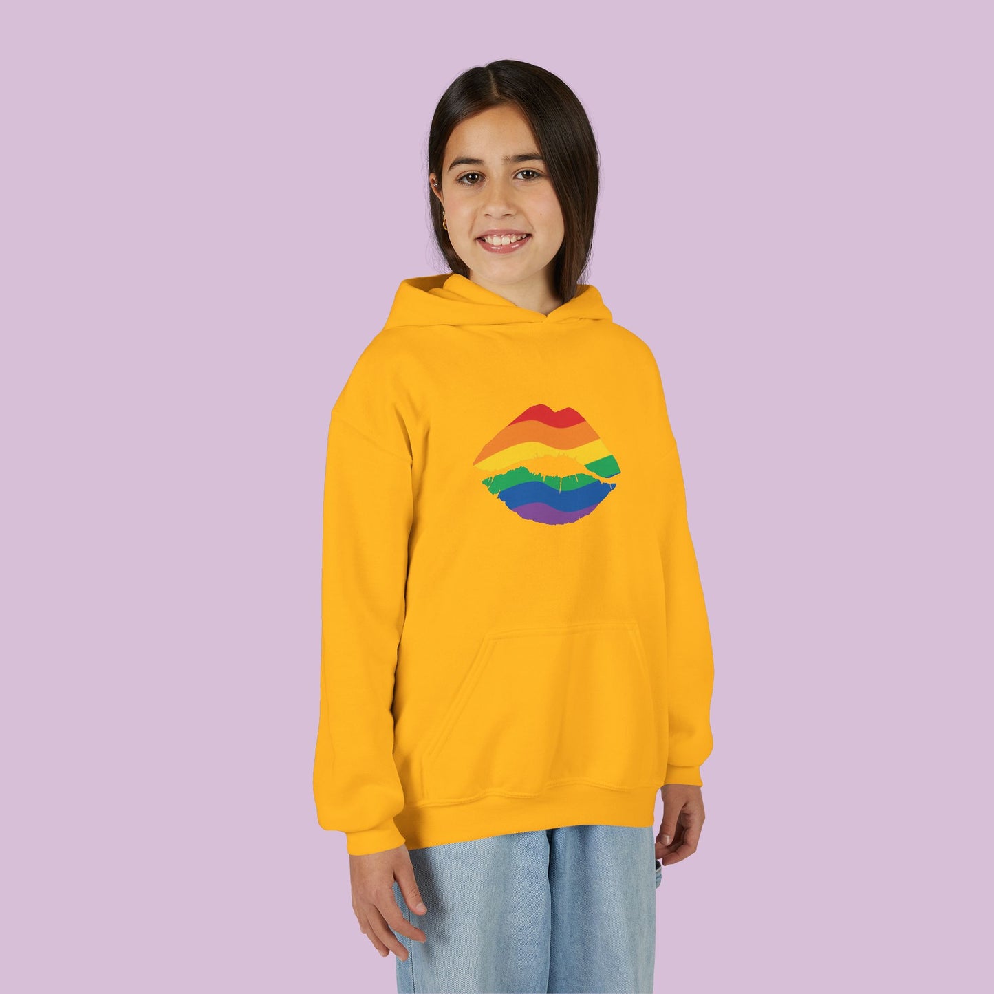 Rainbow Kiss Youth Hoodie