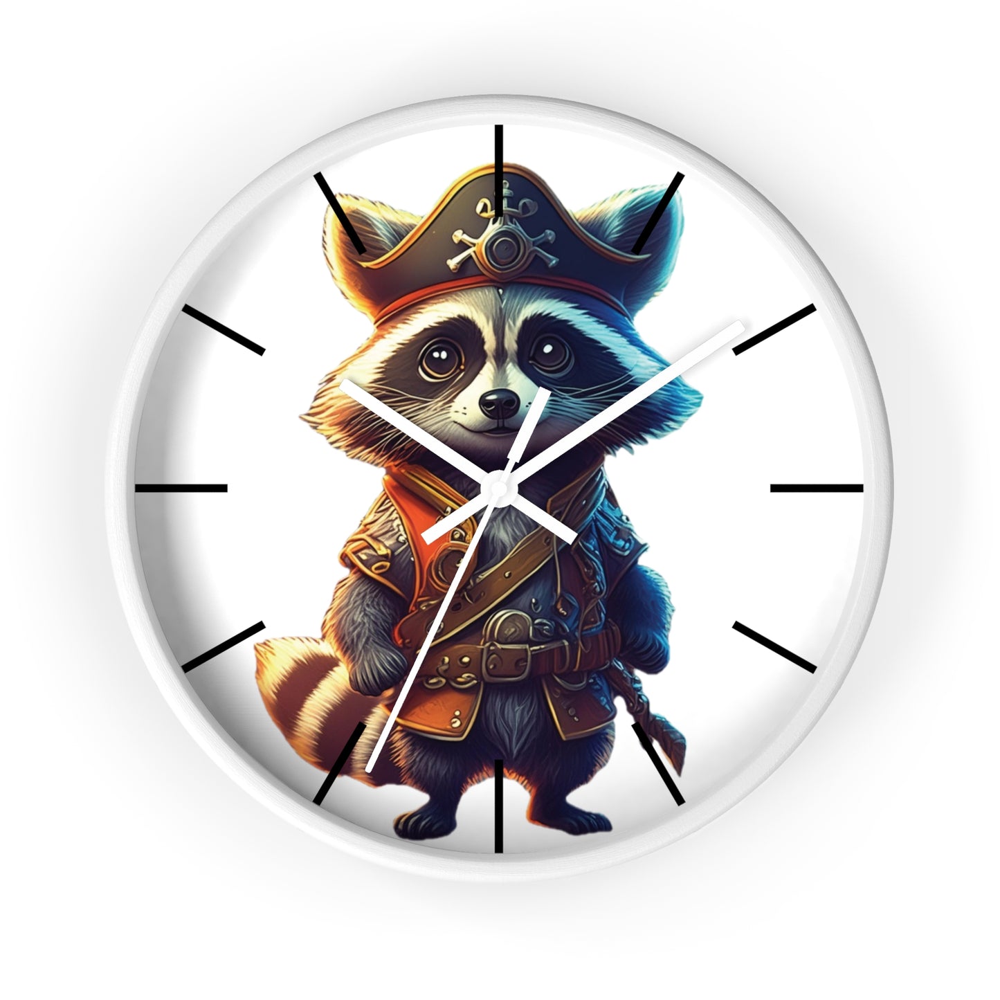 Raccoon Pirate Wall Clock