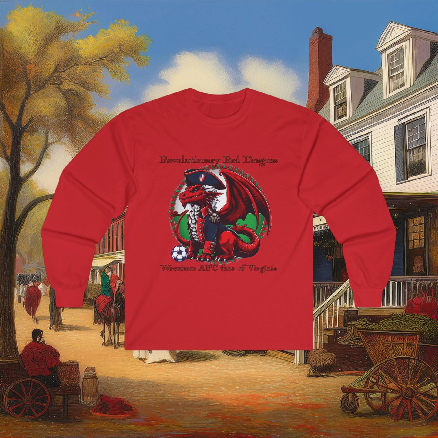 Revolutionary Red Dragons Logo Long Sleeve Tee