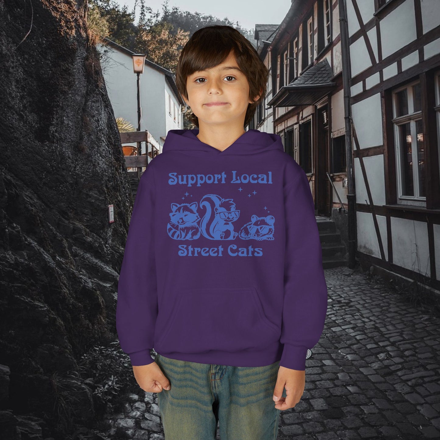 Support Local Street Cats Youth Hoodie