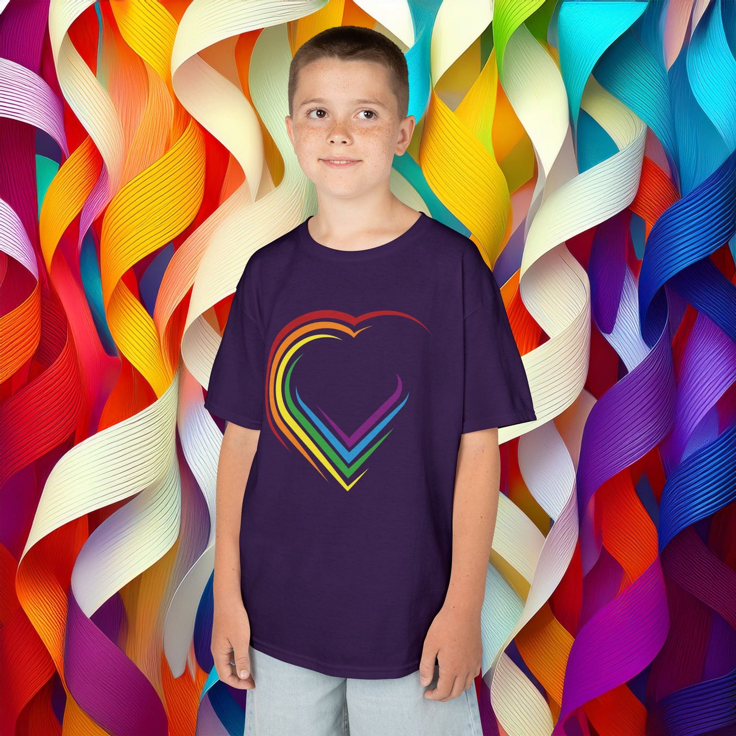 Rainbow Heart Kids Tee