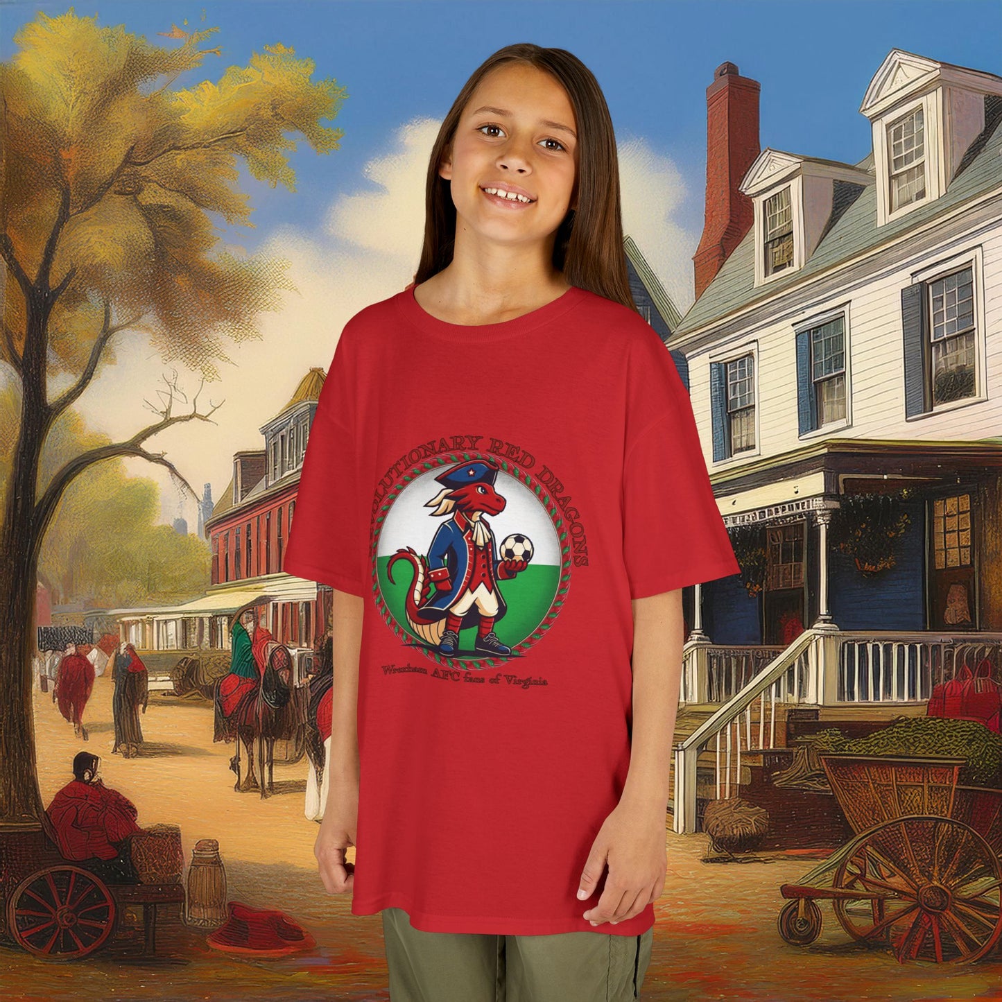 Little Revolutionary Red Dragons Kids Tee