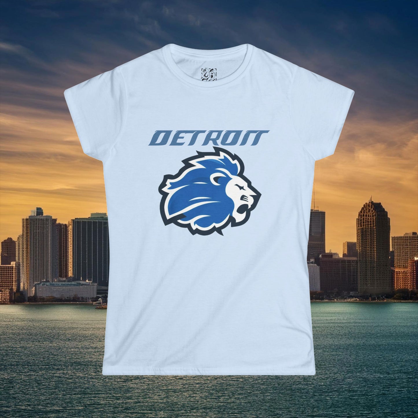 Detroit Football Logo Women's Softstyle Tee