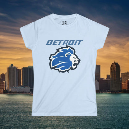 Detroit Football Logo Women's Softstyle Tee