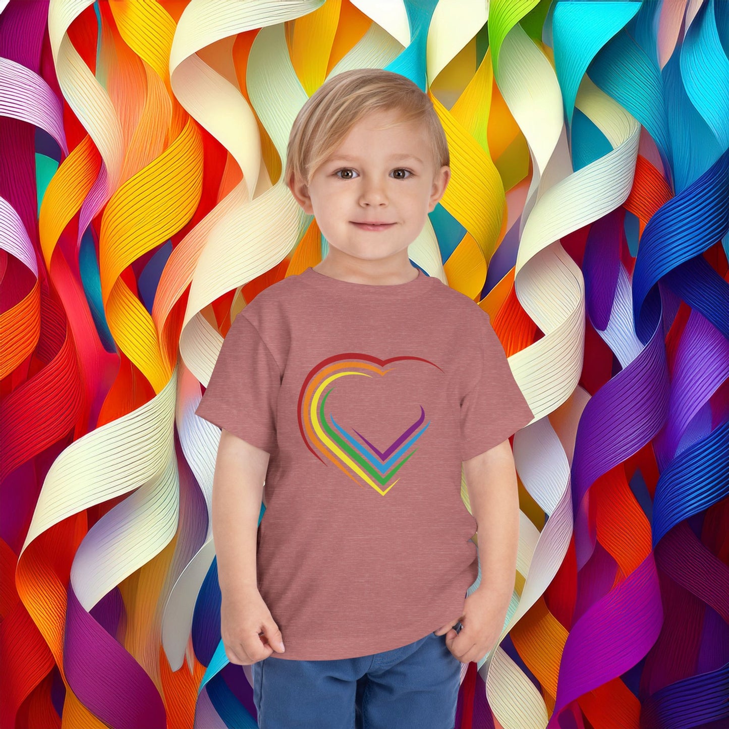 Rainbow Heart Toddler Tee