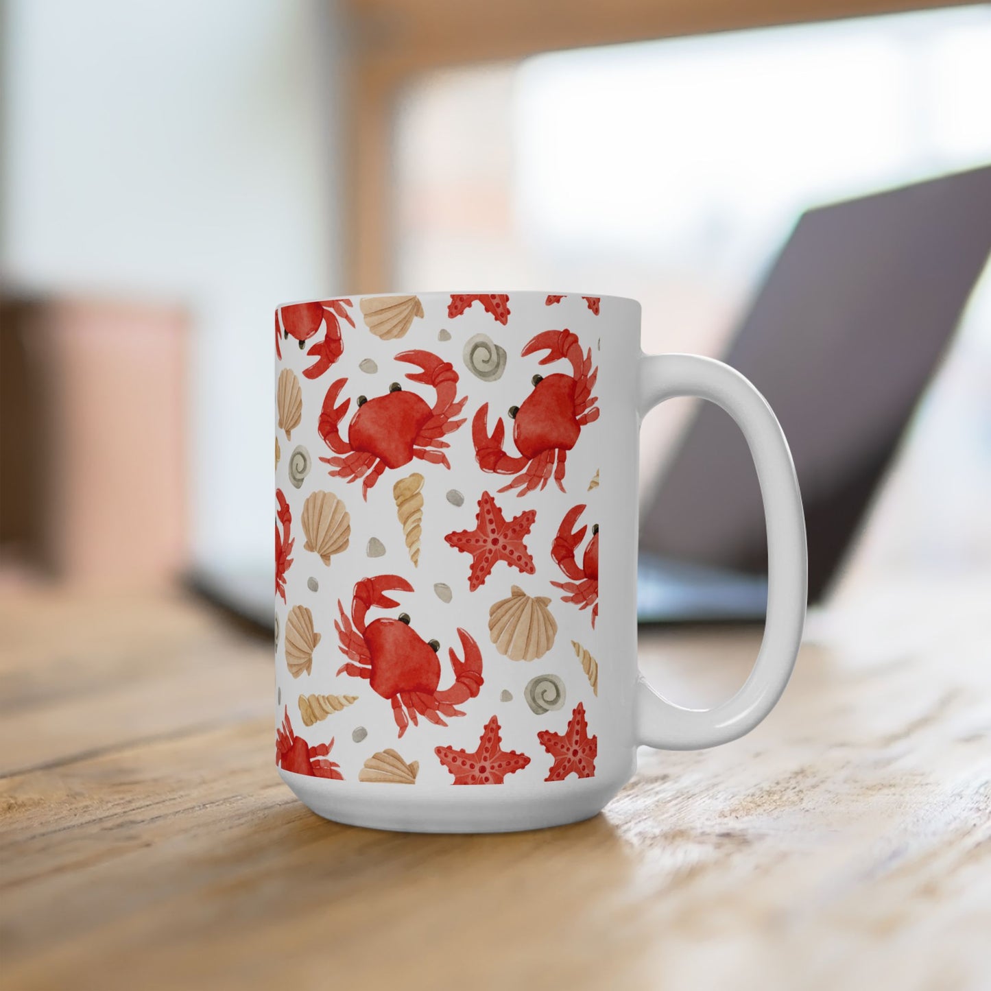 Coastal Crab Ceramic Mug (11oz/15oz)