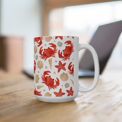 Coastal Crab Ceramic Mug (11oz/15oz)