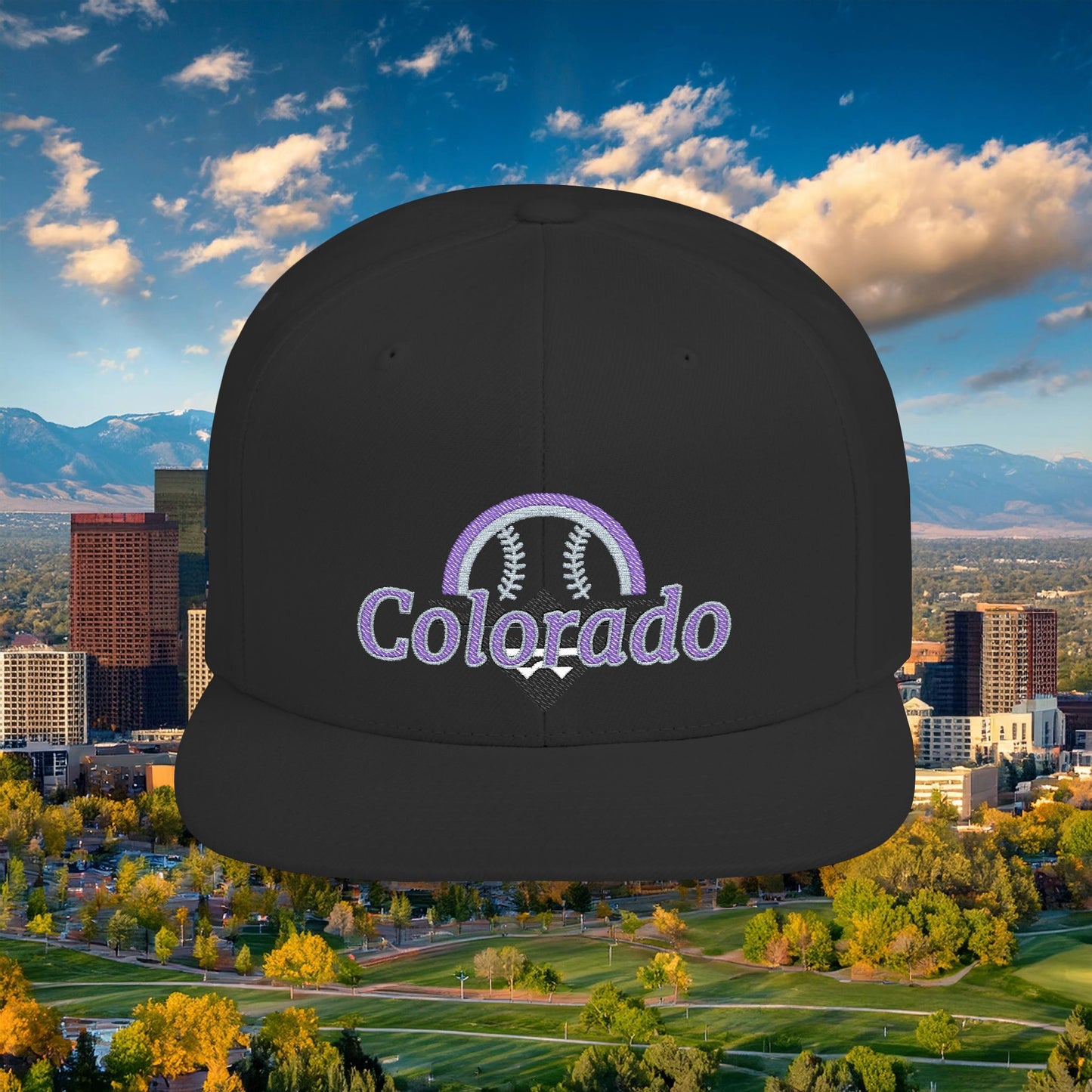 Colorado Mountain Baseball Flat Bill Snapback