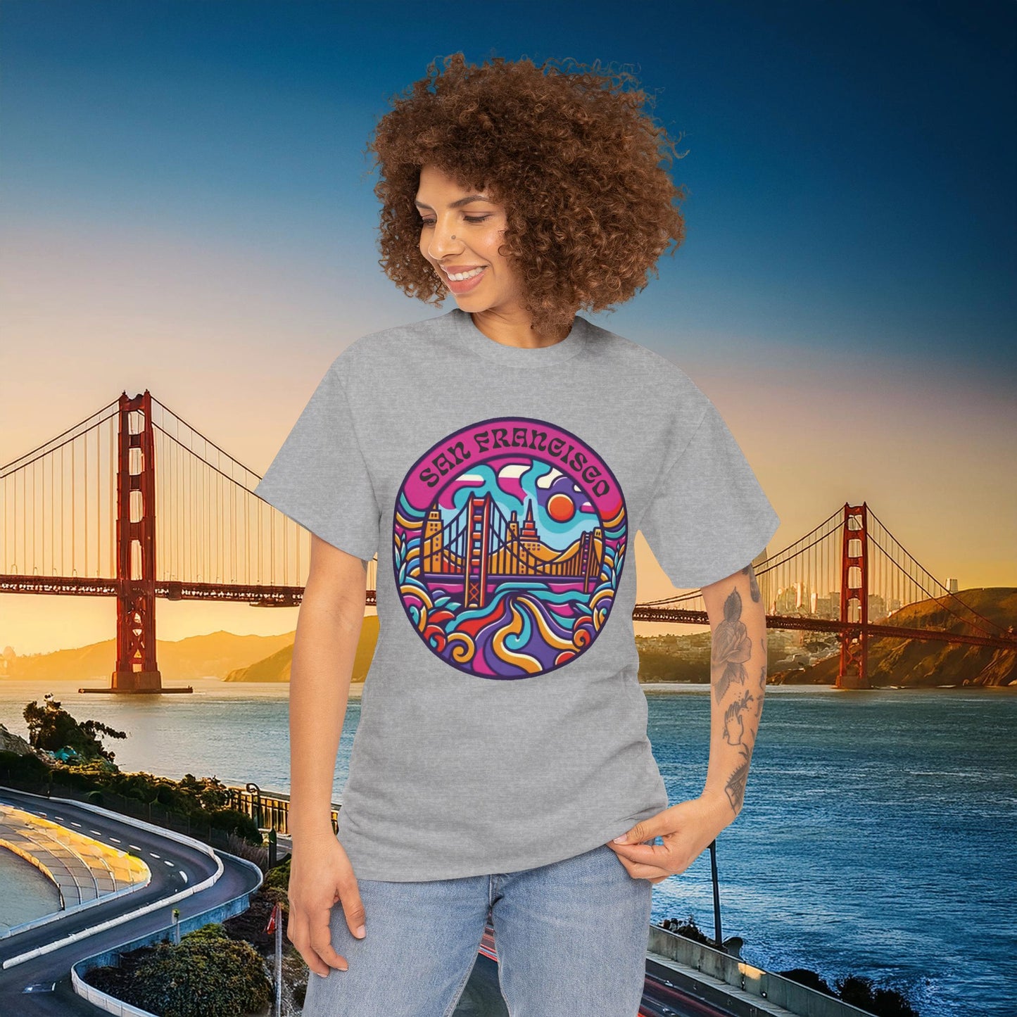 Vibrant San Francisco Psychedelic Tee