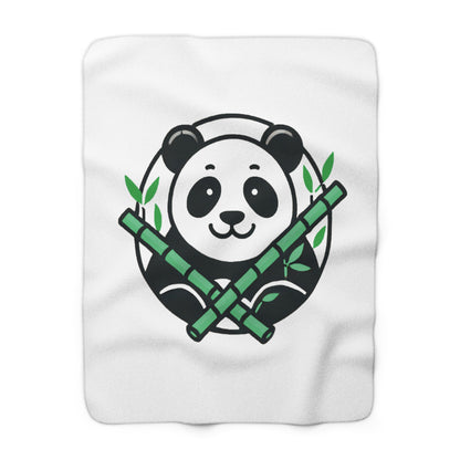 Panda Lunch Sherpa Fleece Blanket