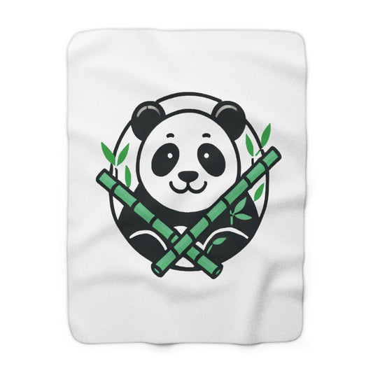 Panda Lunch Sherpa Fleece Blanket