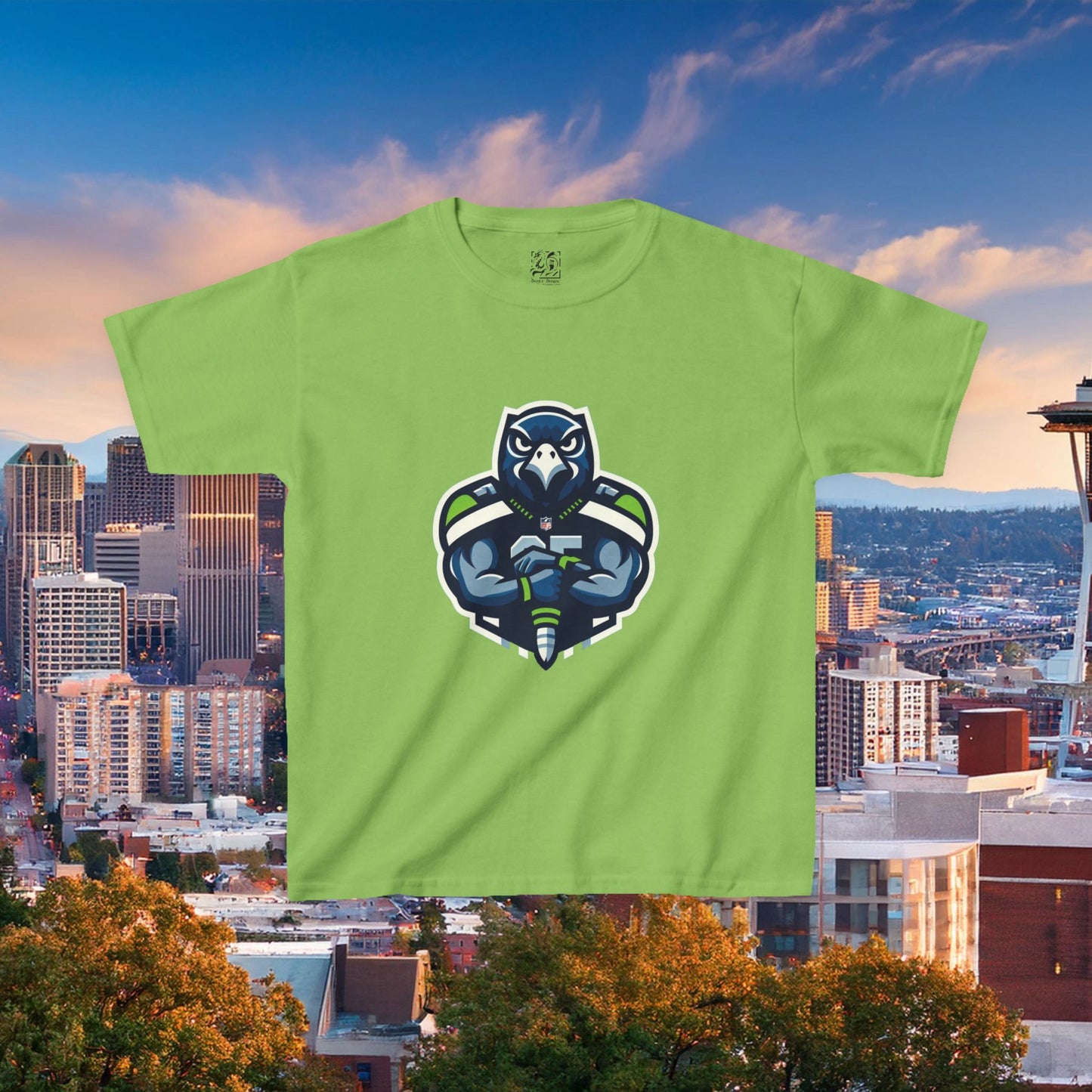 Seattle Football Player Kids Tee
