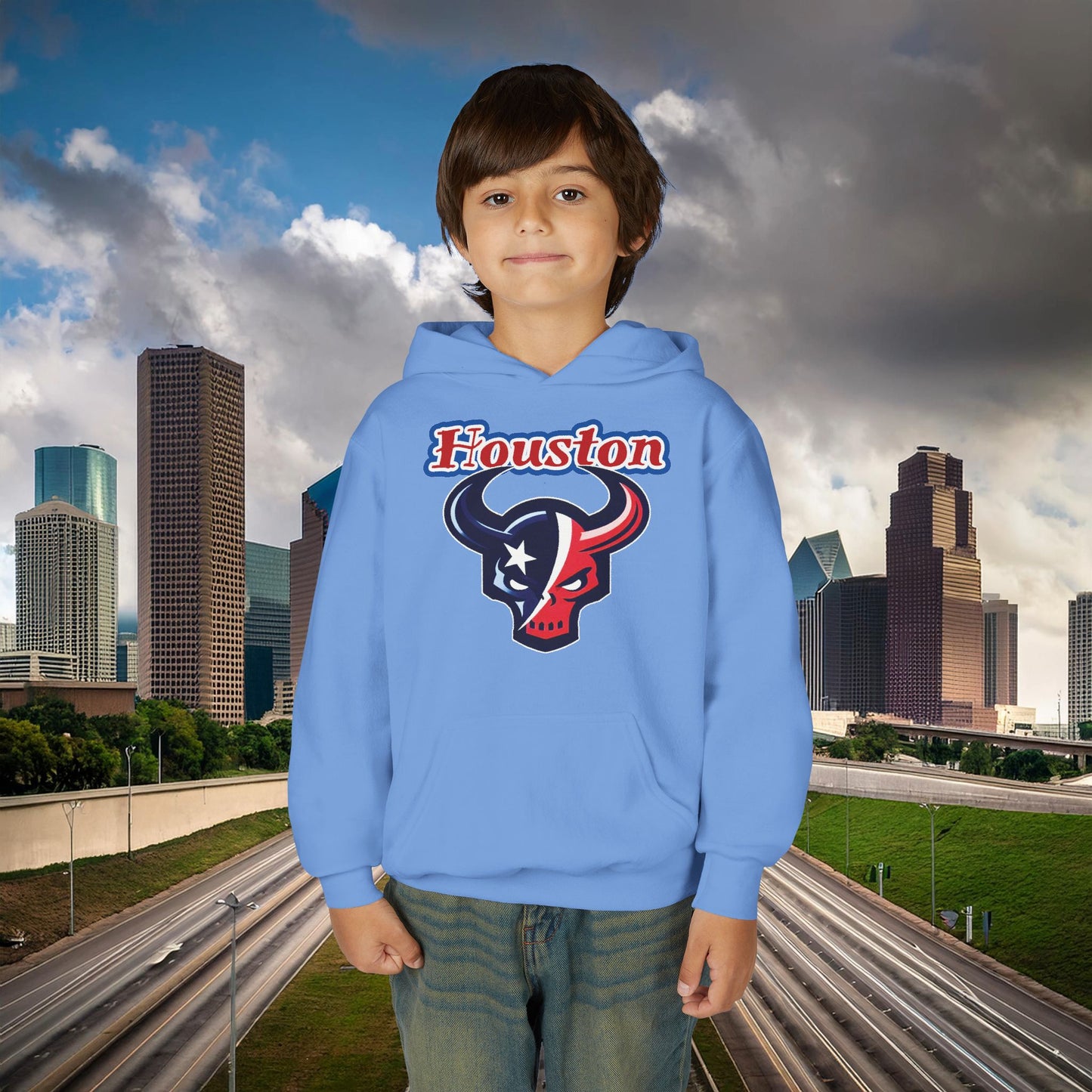 Houston Skull Youth Hoodie