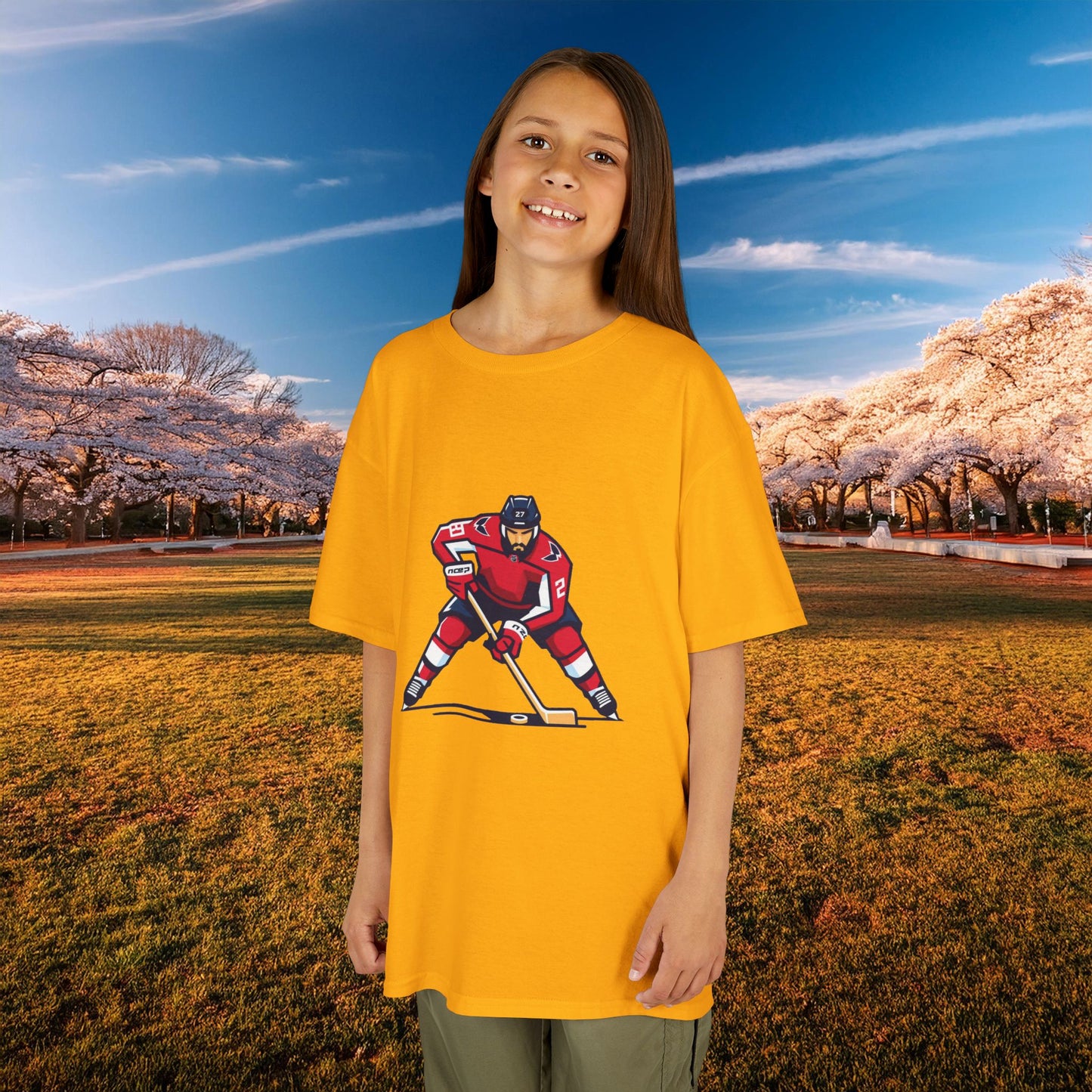 Washington Hockey Player Kids Tee
