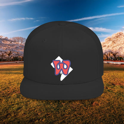 Washington Funky W Flat Bill Snapback - Red