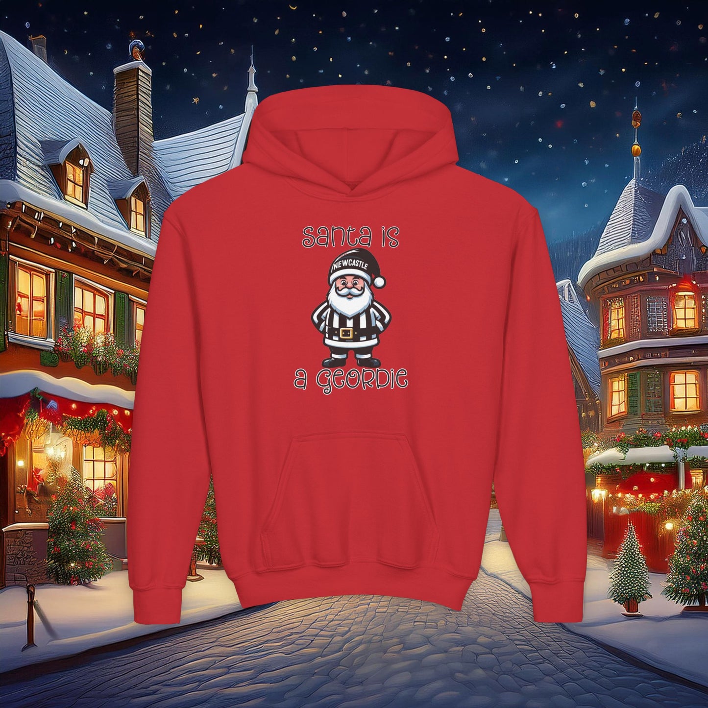 Newcastle United Santa is a Geordie Youth Hoodie