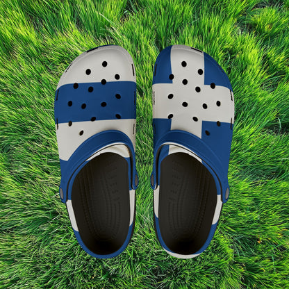 The Greek Flag Foam Clogs