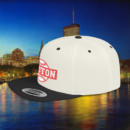 Boston Baseball Flat Bill Snapback