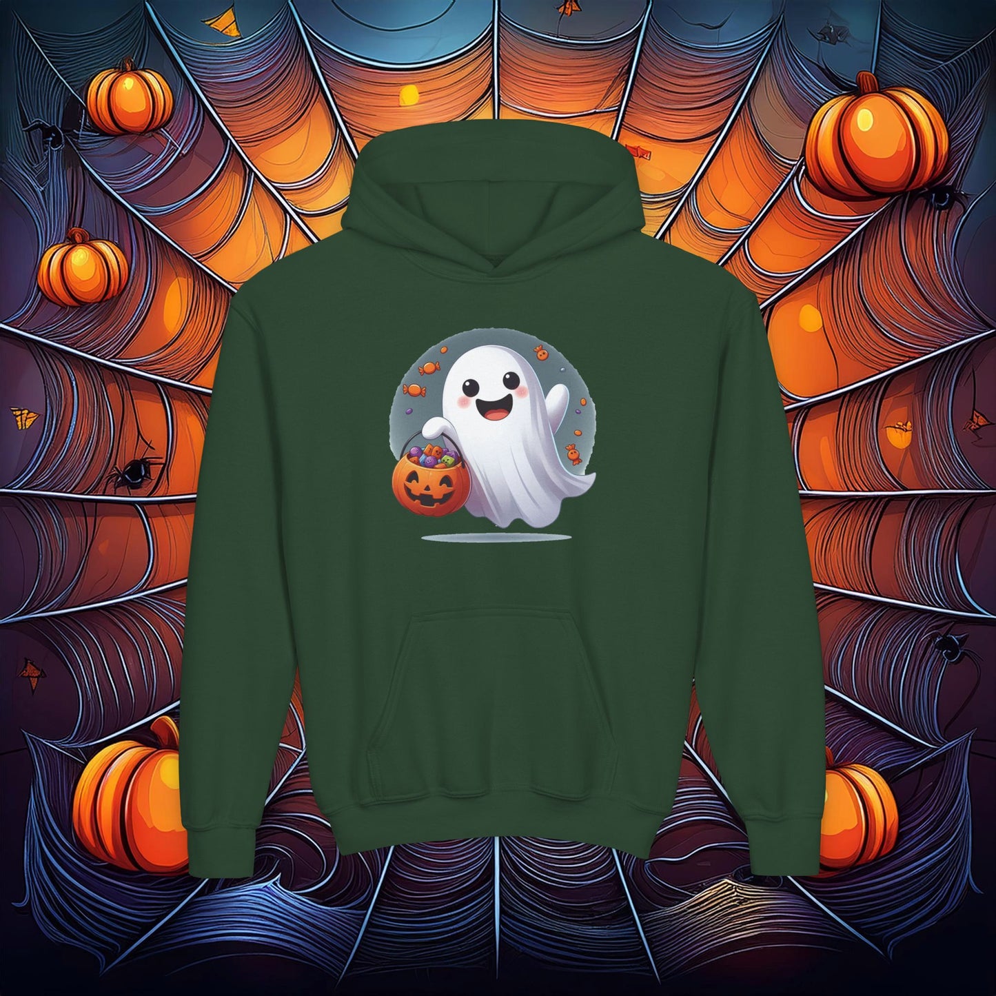 Trick or Treat Ghost Youth Hoodie