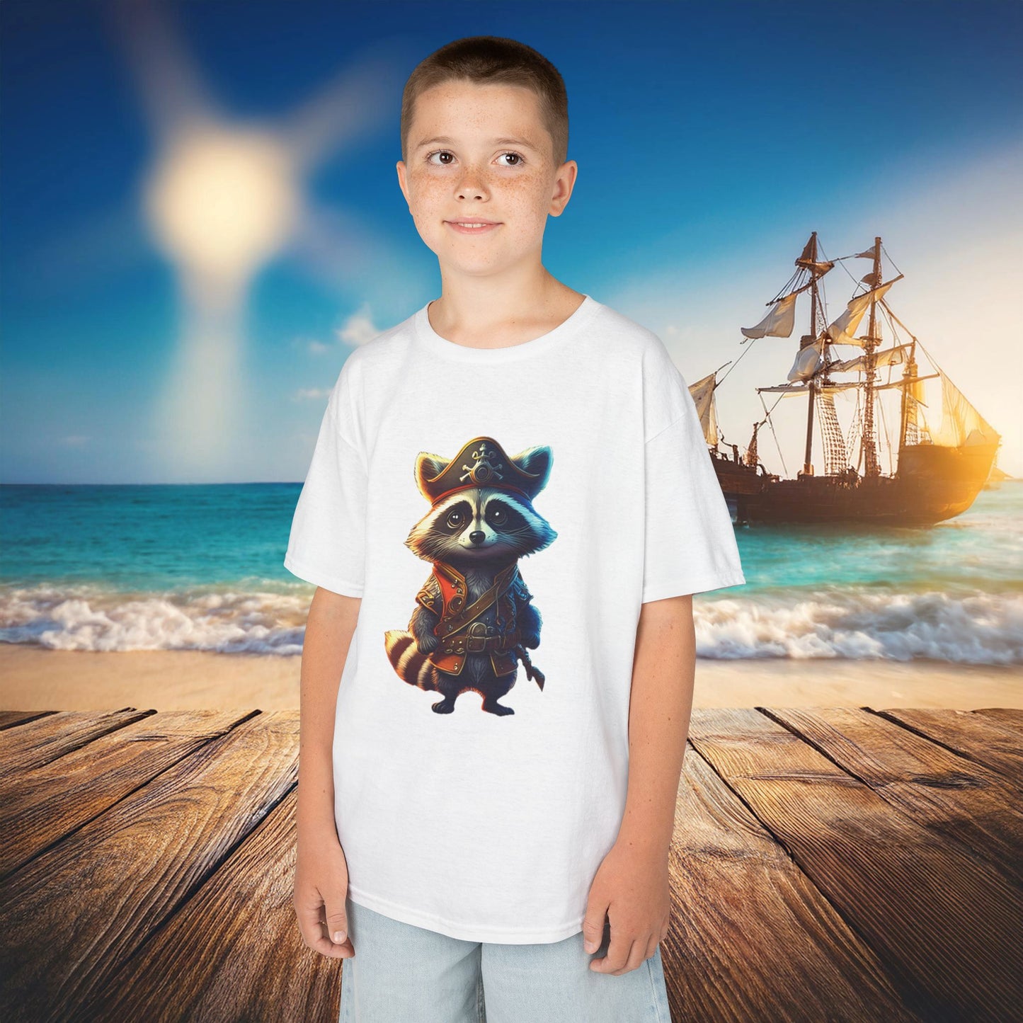 Raccoon Pirate Kids Tee