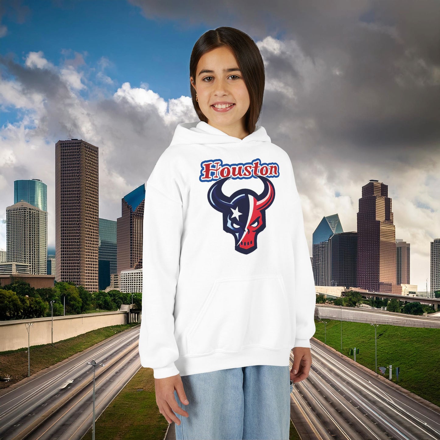 Houston Skull Youth Hoodie