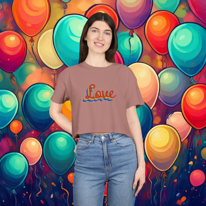 Rainbow Love Women's Crop Tee