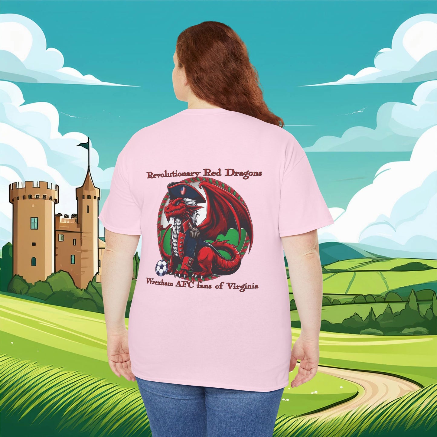 Revolutionary Red Dragons Front & Back Logo Tee