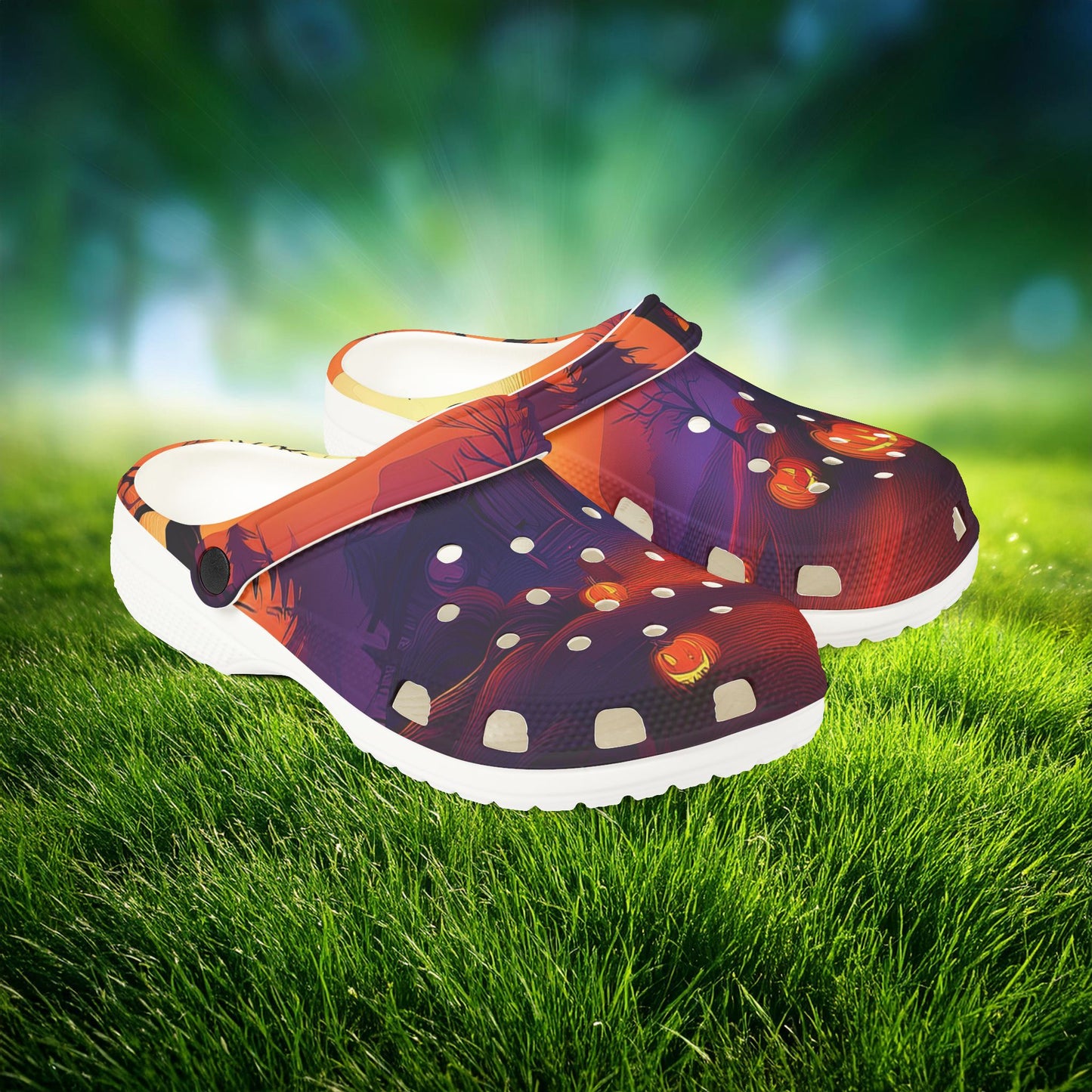 Jack-O'-Lantern Halloween Foam Clogs