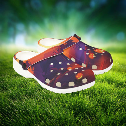 Jack-O'-Lantern Halloween Foam Clogs