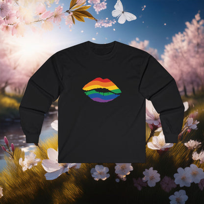 Rainbow Kiss Long Sleeve Tee