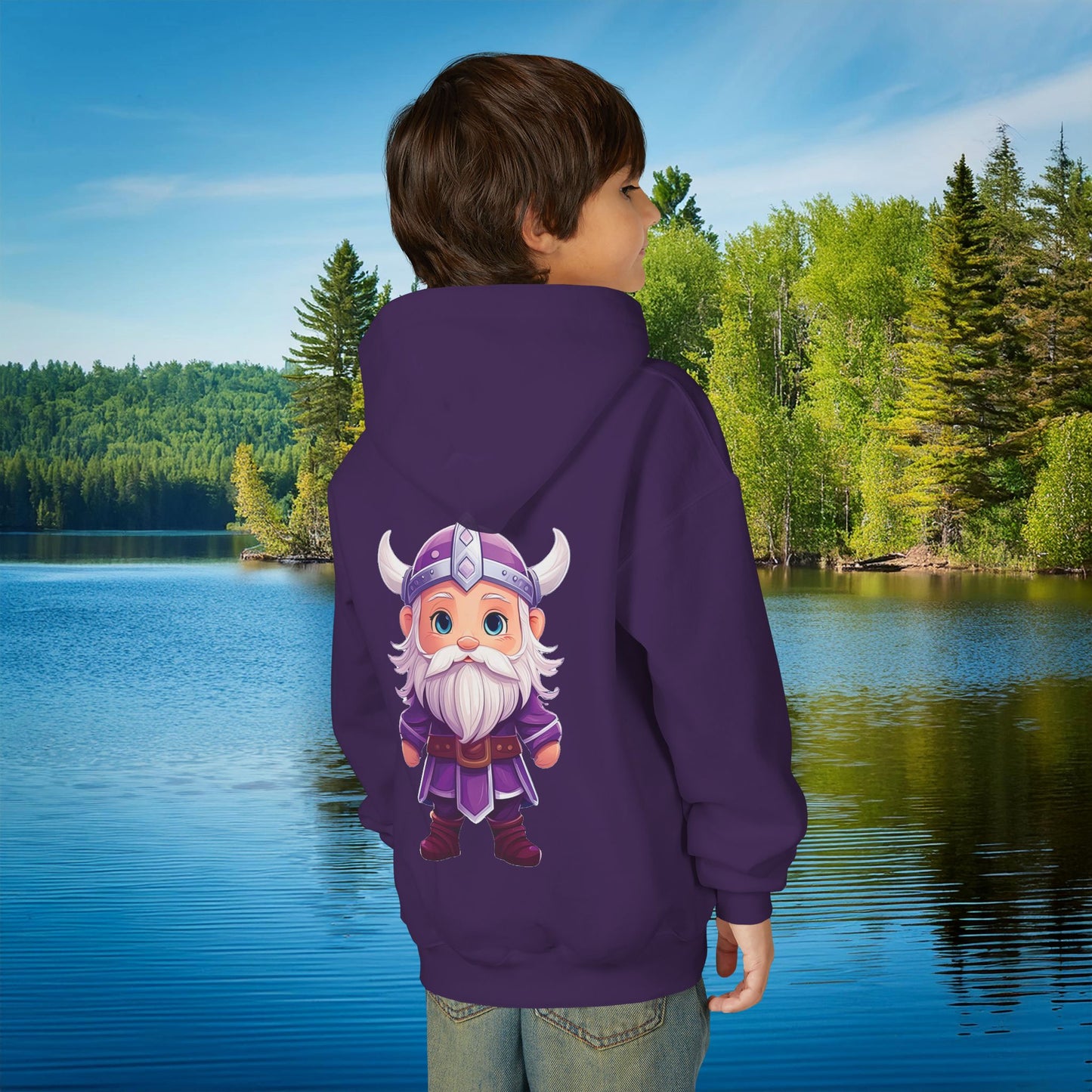 Purple Viking Youth Hoodie
