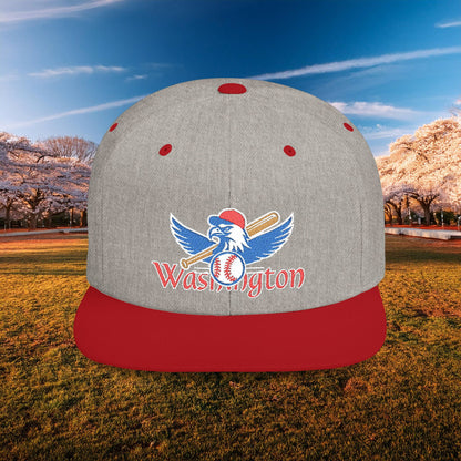 Washington Baseball Eagle Flat Bill Snapback