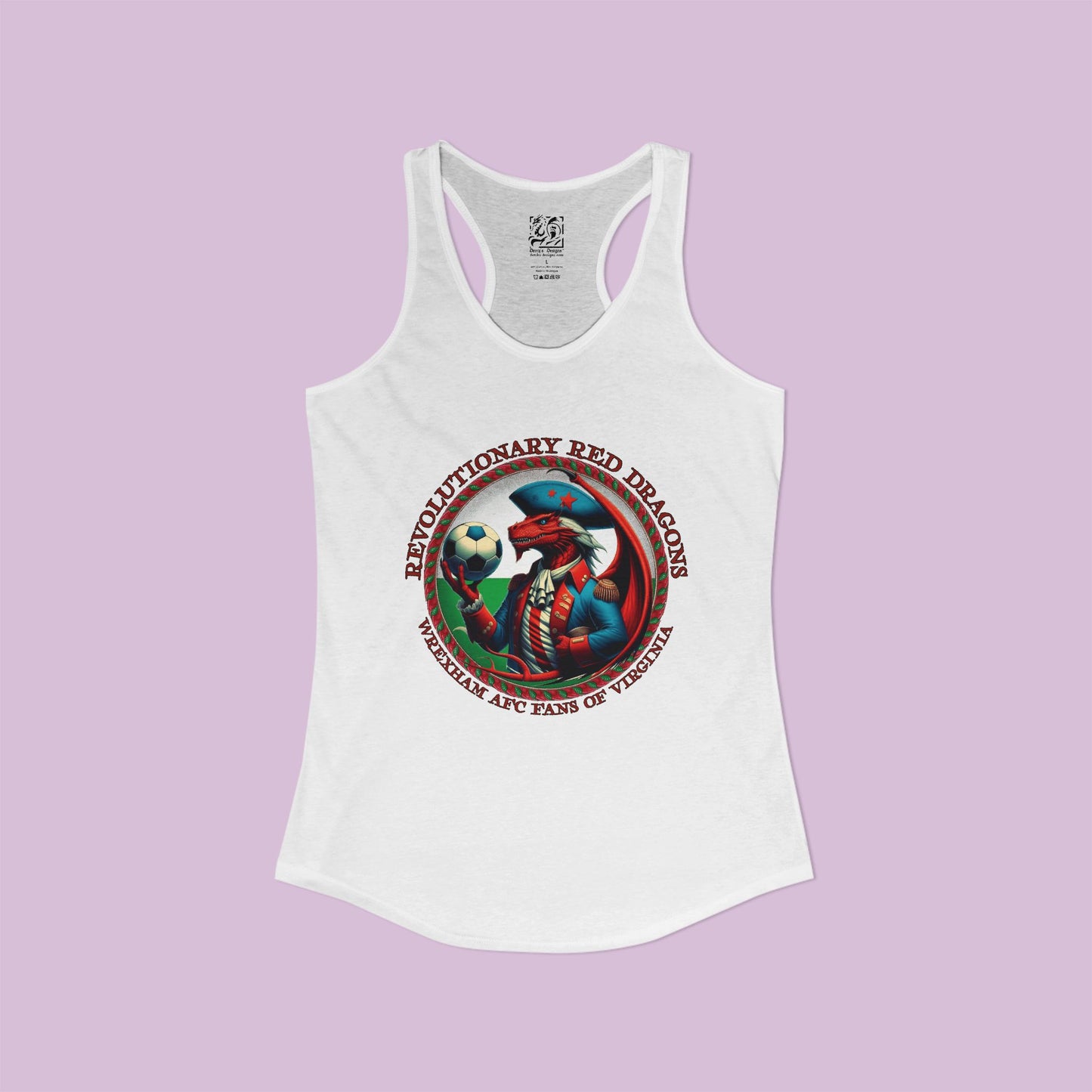 Revolutionary Red Dragons Crest Women's Racerback Tank - Alternative