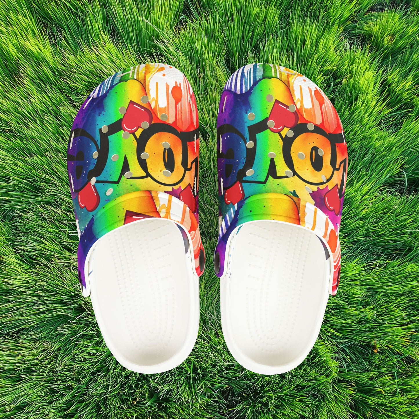 Love Color Bomb Kid's Foam Clogs