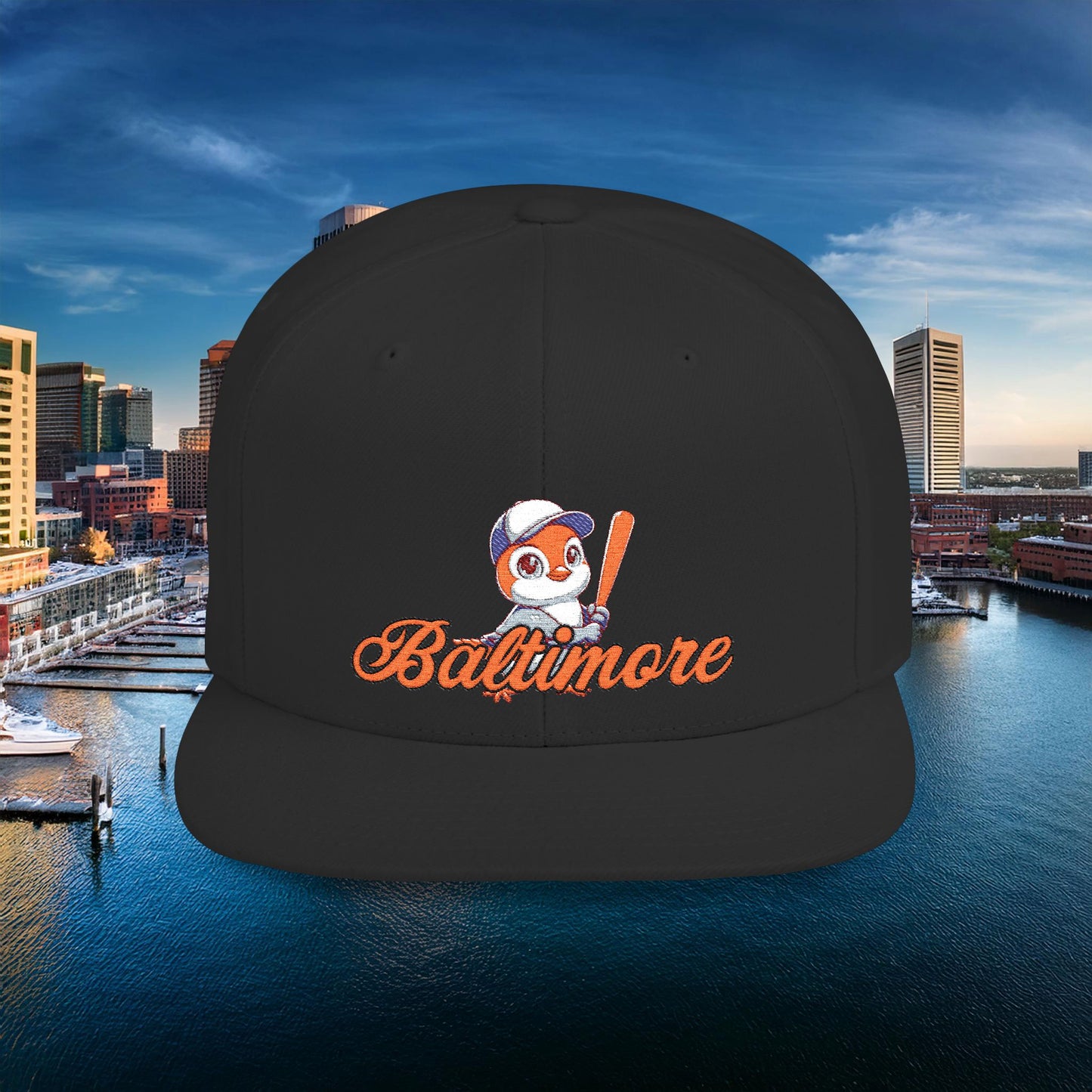 Baltimore Baseball Mini Oriole Flat Bill Snapback