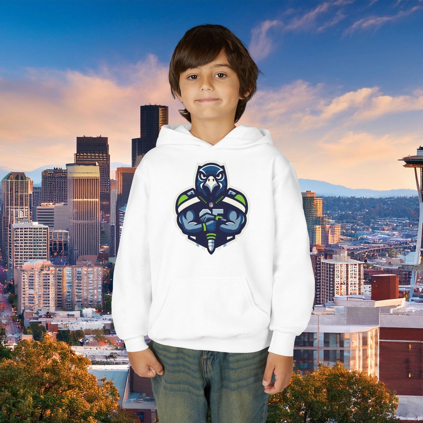 Seattle Football Player Youth Hoodie
