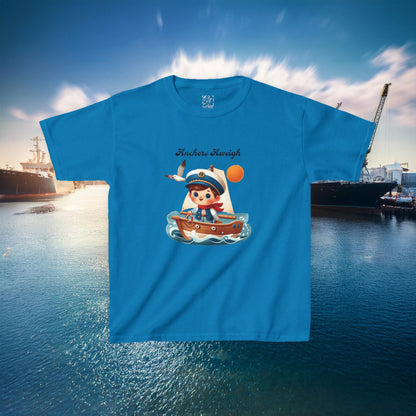 Navy Anchors Aweigh Kids Tee