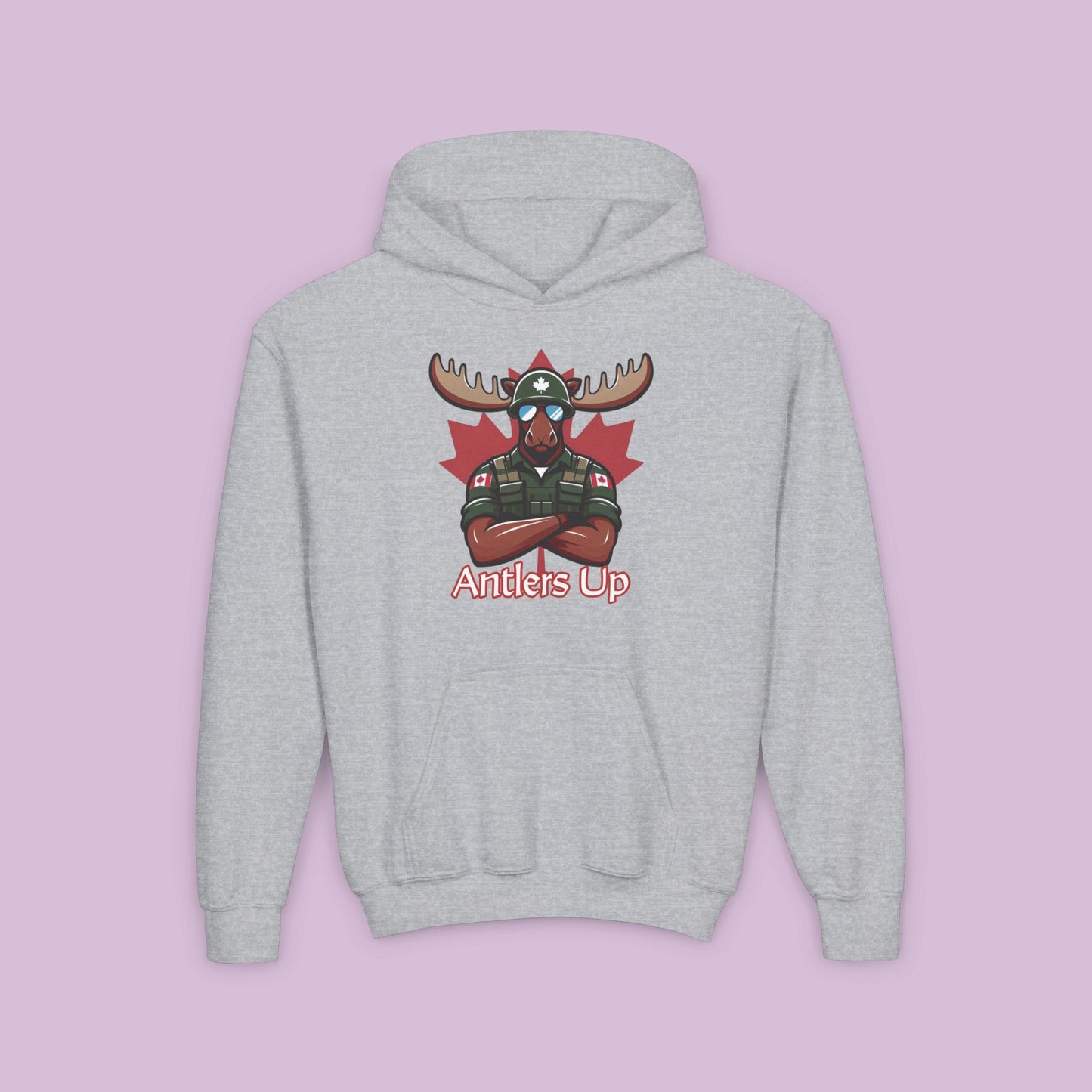 Canadian Moose "Antlers Up" Youth Hoodie