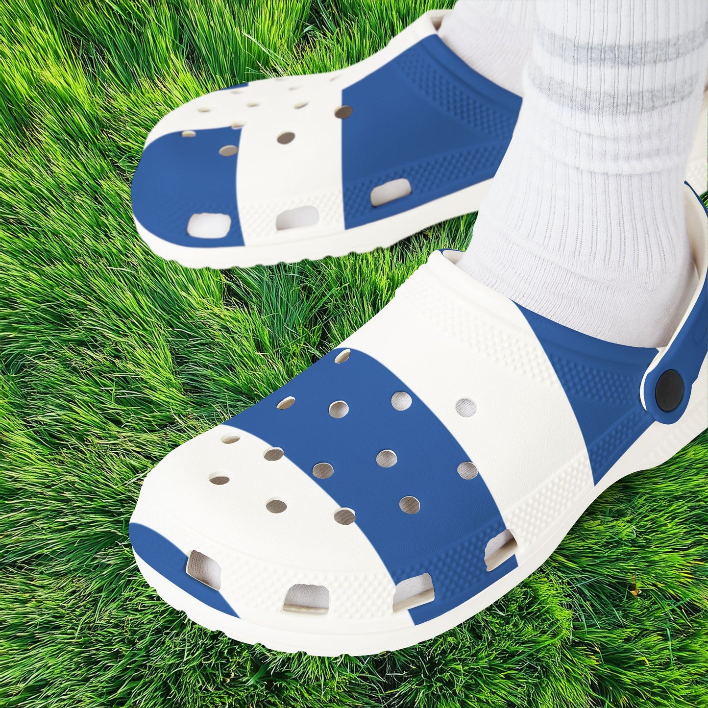 The Greek Flag Foam Clogs