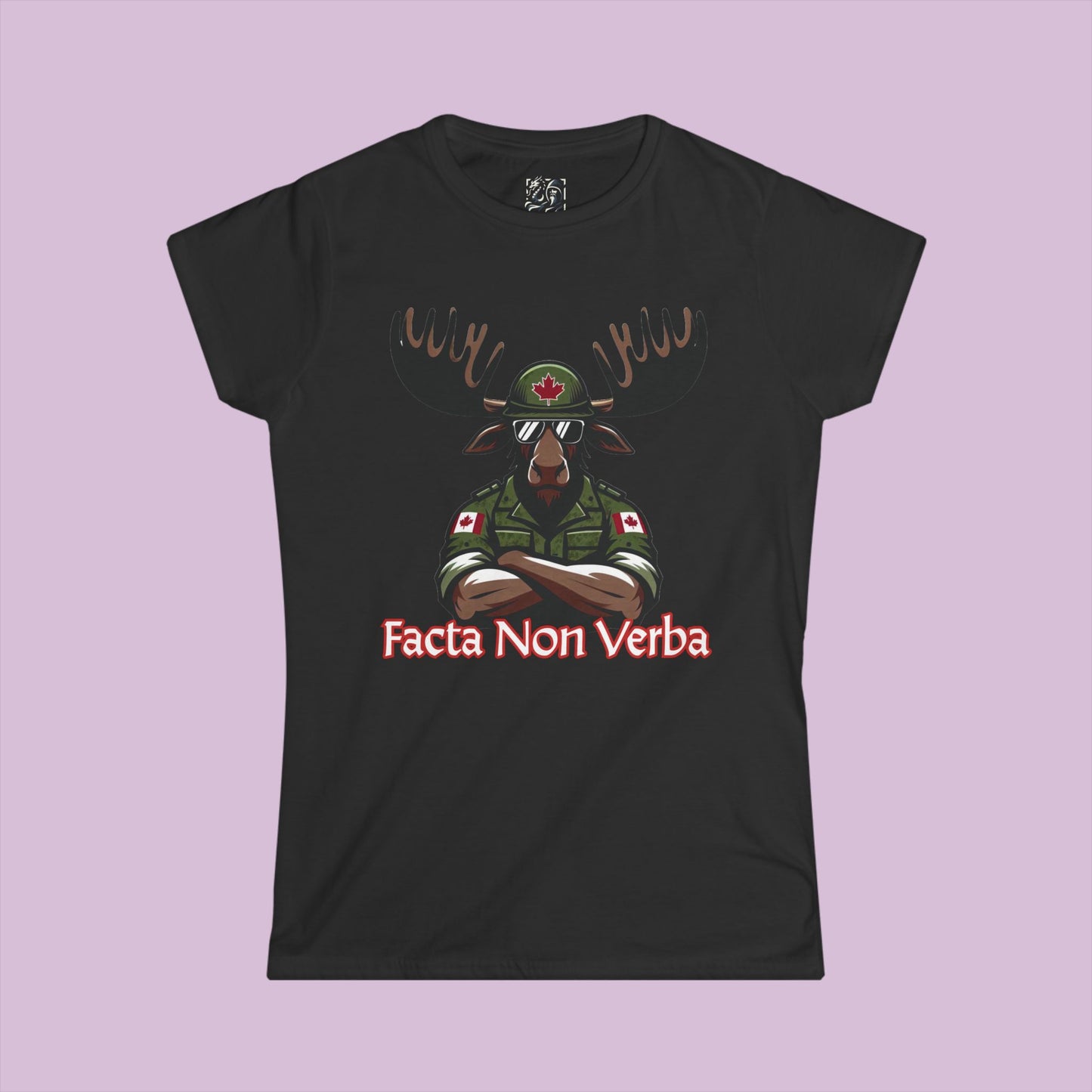 Canadian Moose "Facta Non Verba" Women's Softstyle Tee