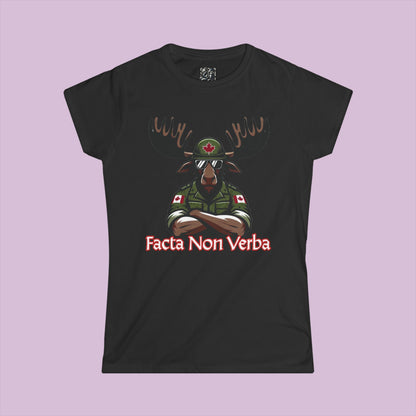 Canadian Moose "Facta Non Verba" Women's Softstyle Tee