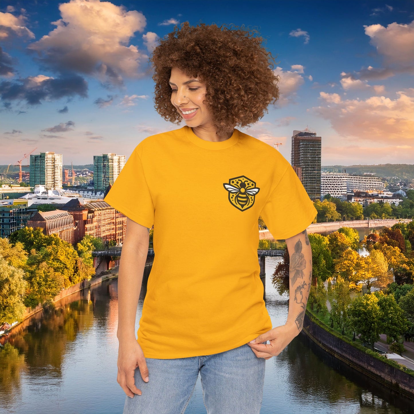 Dortmund Honeycomb Graffiti Tee