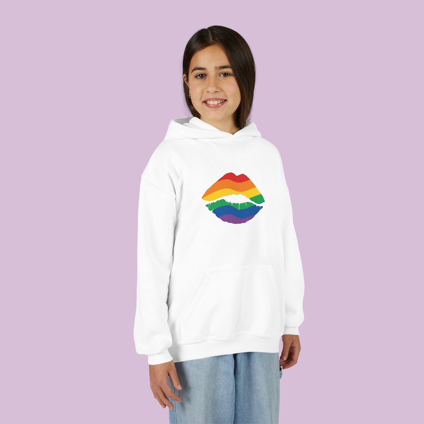 Rainbow Kiss Youth Hoodie