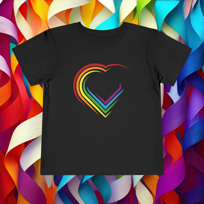 Rainbow Heart Toddler Tee