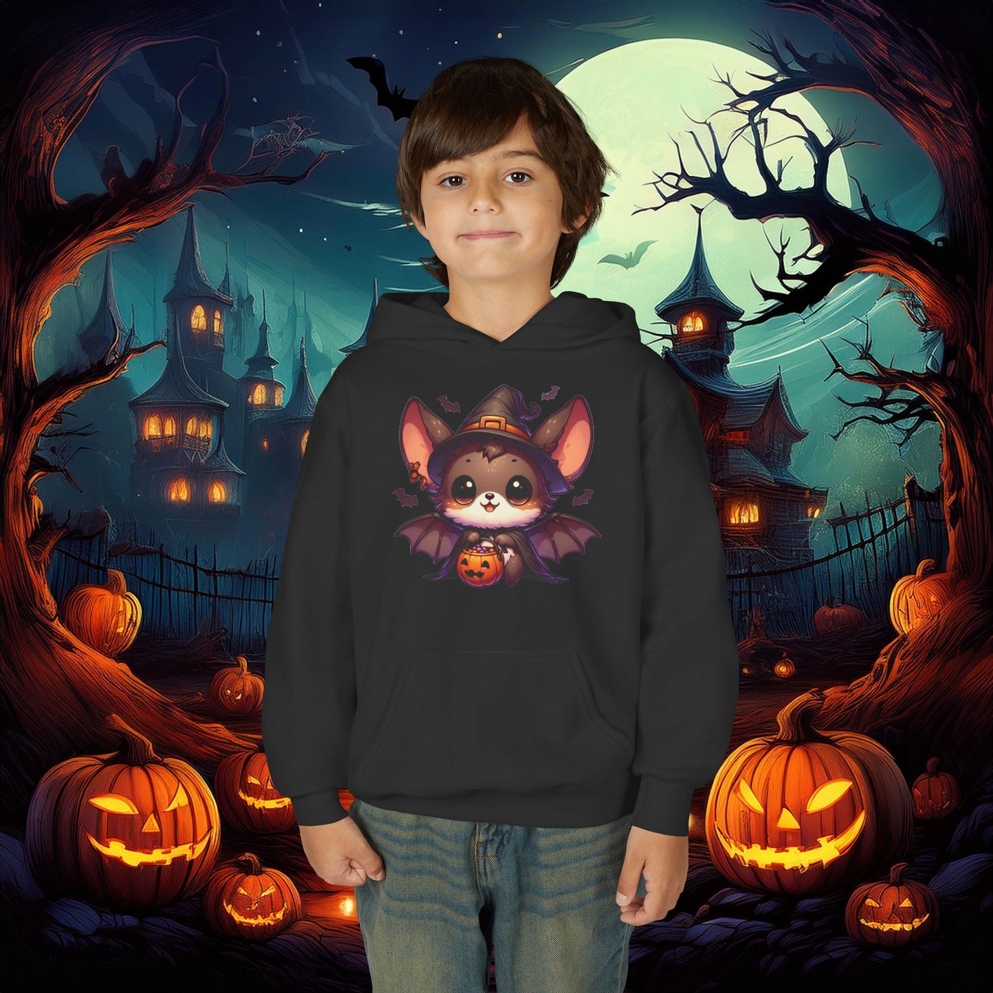 Cute Bat Youth Hoodie