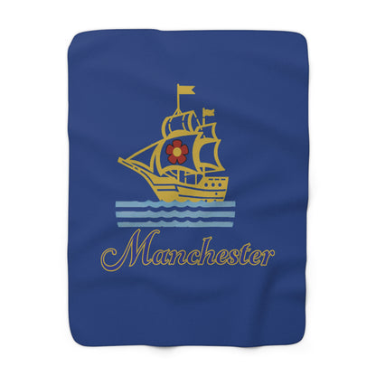 Man City Logo Sherpa Fleece Blanket