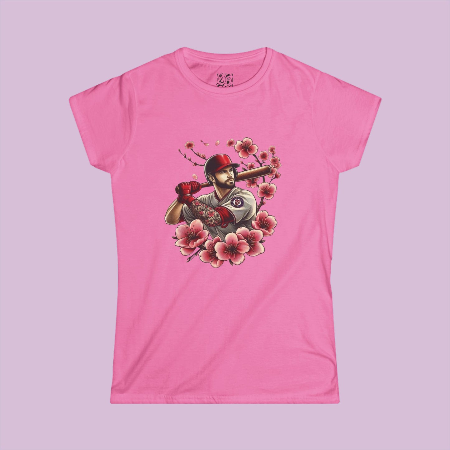 Washington Baseball Cherry Blossom Women's Softstyle Tee